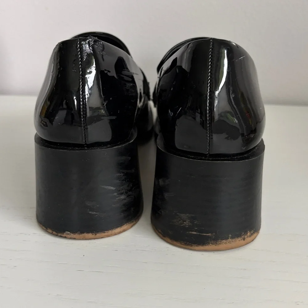 Zara patent  Black Loafers - Picture 4 of 8